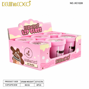 Brillo labios vaso de té