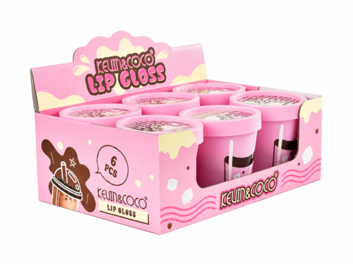 Brillo labios vaso de té